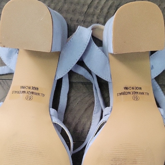 Lulu's Light Blue Strappy Heels - Picture 4 of 9
